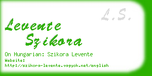 levente szikora business card